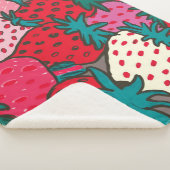 Aardbeienpatroon Sherpa Deken (3/4)