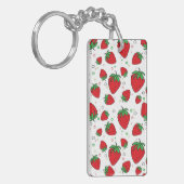 Aardbeienpatroon Sleutelhanger (Voorkant Links)