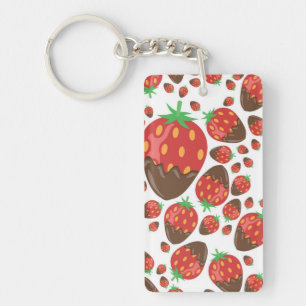 Aardbeienpatroon Sleutelhanger