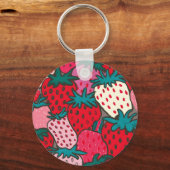 Aardbeienpatroon Sleutelhanger (Achterkant)
