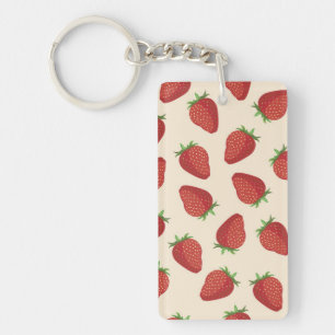 Aardbeienpatroon Sleutelhanger