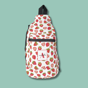 Aardbeienpatroon Sling Bag