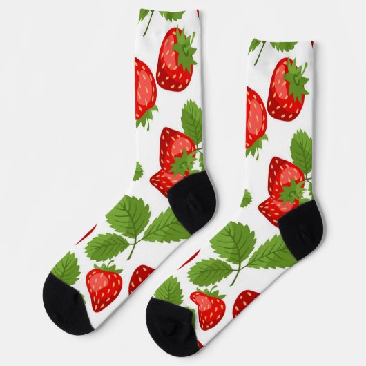 Aardbeienpatroon Sokken (Links)