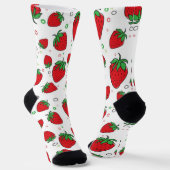 Aardbeienpatroon Sokken (Gebogen)