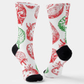 Aardbeienpatroon Sokken (Gebogen)