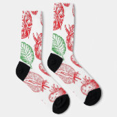 Aardbeienpatroon Sokken (Rechts)