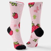 Aardbeienpatroon Sokken (Gebogen)