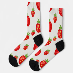 Aardbeienpatroon Sokken