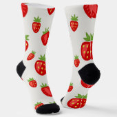 Aardbeienpatroon Sokken (Gebogen)