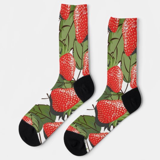 Aardbeienpatroon Sokken (Links)