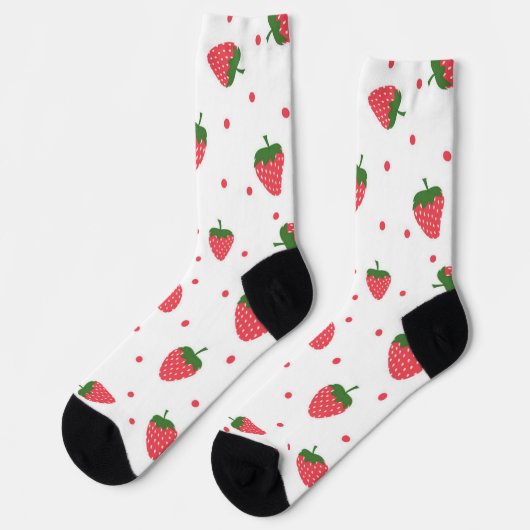 Aardbeienpatroon Sokken (Links)