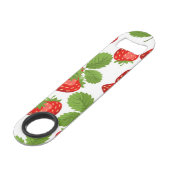 Aardbeienpatroon Speed Flessenopener (Achterkant Gekanteld)