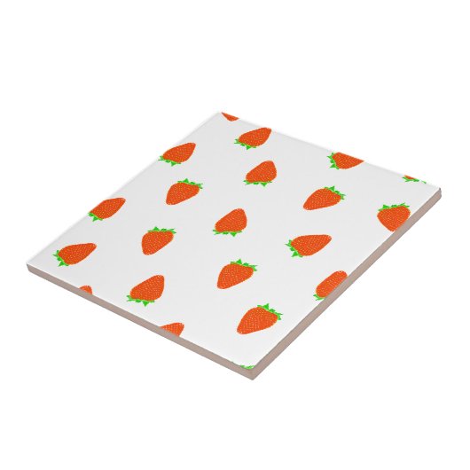 aardbeienpatroon tegeltje (Zijkant)