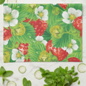 Aardbeienpatroon Theedoek (Gevouwen)