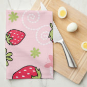 Aardbeienpatroon Theedoek (Quarter Fold)