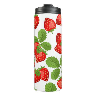 Aardbeienpatroon Thermosbeker