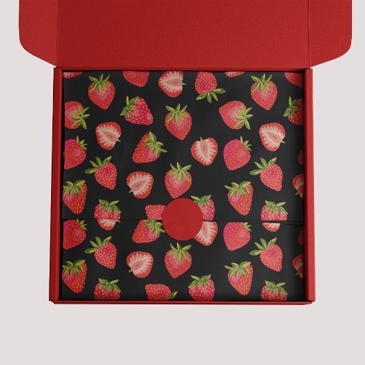Aardbeienpatroon Tissuepapier