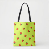 Aardbeienpatroon Tote Bag (Voorkant)