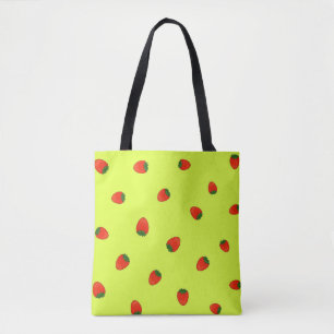 Aardbeienpatroon Tote Bag