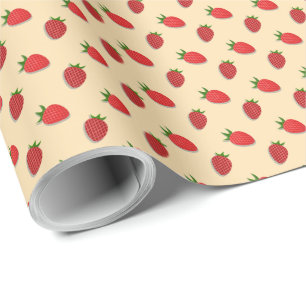Aardbeienpatroon voor fruit zomer cadeaupapier