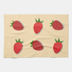 Aardbeienpatroon voor fruit zomer goede sfeer theedoek