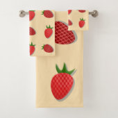 Aardbeienpatroon voor vruchtenzomertijd goede bes bad handdoek (Insitu)