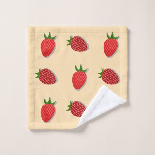 Aardbeienpatroon voor vruchtenzomertijd goede bes bad handdoek (Wasdoekje)