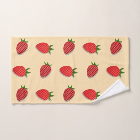 Aardbeienpatroon voor vruchtenzomertijd goede bes bad handdoek (Handdoek)