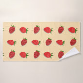 Aardbeienpatroon voor vruchtenzomertijd goede bes badhanddoek (Badhanddoek)
