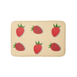 Aardbeienpatroon voor vruchtenzomertijd goede bes badmat