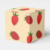 Aardbeienpatroon voor vruchtenzomertijd goede bes bedankdoosjes (Voorkant Zijde)