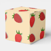 Aardbeienpatroon voor vruchtenzomertijd goede bes bedankdoosjes (Achterkant)