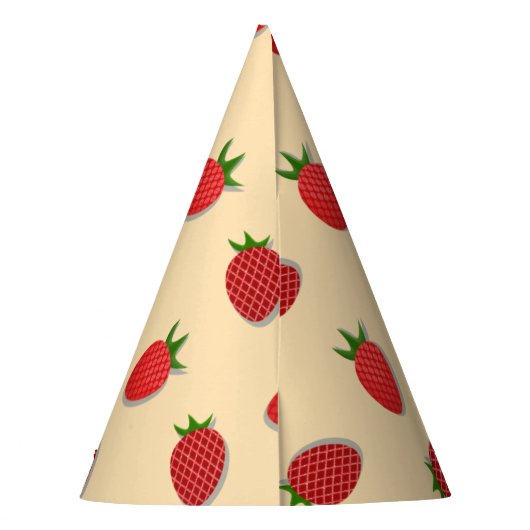 Aardbeienpatroon voor vruchtenzomertijd goede bes feesthoedjes (Achterkant)