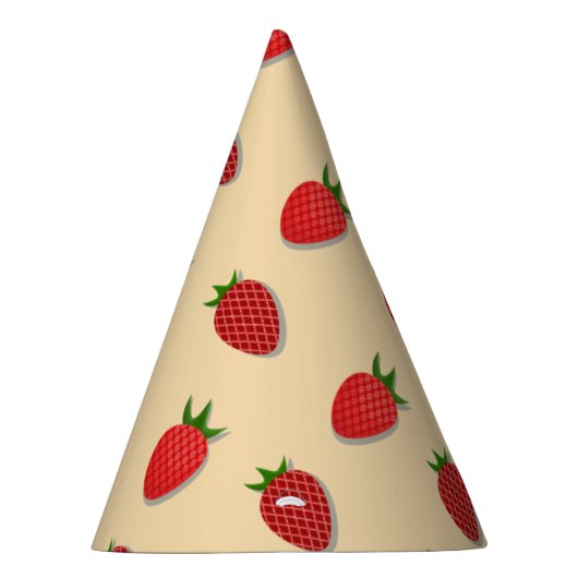 Aardbeienpatroon voor vruchtenzomertijd goede bes feesthoedjes (Rechts)