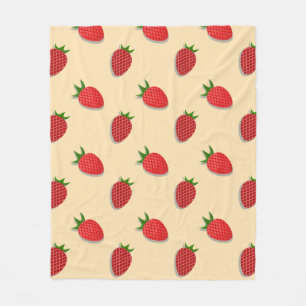Aardbeienpatroon voor vruchtenzomertijd goede bes fleece deken