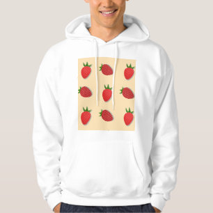 Aardbeienpatroon voor vruchtenzomertijd goede bes hoodie