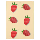 Aardbeienpatroon voor vruchtenzomertijd goede bes klembord (Achterkant)