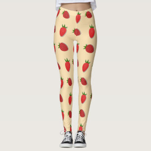 Aardbeienpatroon voor vruchtenzomertijd goede bes leggings