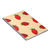 Aardbeienpatroon voor vruchtenzomertijd goede bes notitieboek (Rechterzijde)
