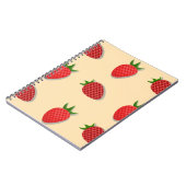 Aardbeienpatroon voor vruchtenzomertijd goede bes notitieboek (Linkerzijde)