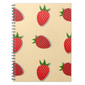 Aardbeienpatroon voor vruchtenzomertijd goede bes notitieboek (Voorkant)