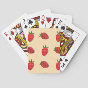 Aardbeienpatroon voor vruchtenzomertijd goede bes pokerkaarten