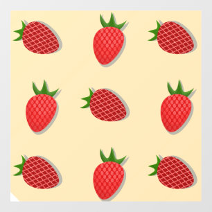Aardbeienpatroon voor vruchtenzomertijd goede bes raamsticker