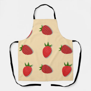 Aardbeienpatroon voor vruchtenzomertijd goede bes schort
