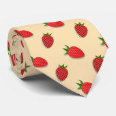 Aardbeienpatroon voor vruchtenzomertijd goede bes stropdas (Opgerold)
