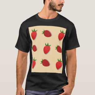 Aardbeienpatroon voor vruchtenzomertijd goede bes t-shirt
