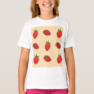 Aardbeienpatroon voor vruchtenzomertijd goede bes t-shirt