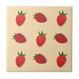 Aardbeienpatroon voor vruchtenzomertijd goede bes tegeltje