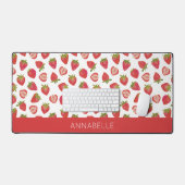Aardbeienpatroon Voornaam Bureaumat (Keyboard & Muis)