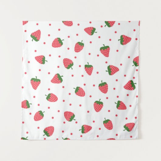 Aardbeienpatroon Wandkleed (Voorkant)